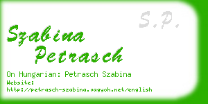 szabina petrasch business card